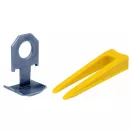 VOREL Sada na vyrovnávanie dlažby 100 dielov (50 podkladov + 50 klinov)