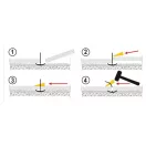 VOREL Sada na vyrovnávanie dlažby 100 dielov (50 podkladov + 50 klinov)