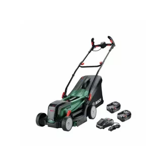   BOSCH Dvojakumulátorová kosačka UniversalRotak 2 x 18V-37-550 (2 x 4,0 Ah batéria + nabíjačka)