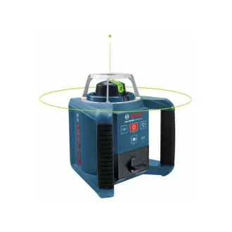   BOSCH GRL 300 HVG zelený Rotačný laser + LR 1G laserový prijímač + diaľkové ovládanie RC 1 + držiak WM 4
