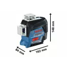 BOSCH Liniový laser 3 x 360° GLL 3-80 C + BT 150 Stojan
