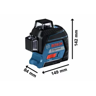   BOSCH Samonivelačný 3 x 360° čiary laser červený GLL 3-80 v kufri IP54