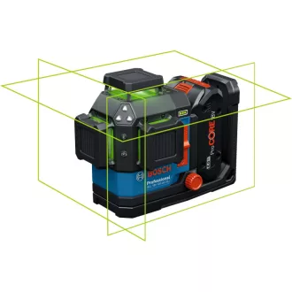   BOSCH Akumulátorový línií laser GLL 18V-120-33 CG v L-BOXX 136 (1 x 4,0 Ah batéria + rýchla nabíjačka) IP65