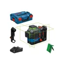 BOSCH Akumulátorový línií laser GLL 18V-120-33 CG v L-BOXX 136 (1 x 4,0 Ah batéria + rýchla nabíjačka) IP65