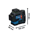 BOSCH Kombinovaný laser na batérie GLL 12V-100-33 CG IP 65 (1 x 2,0 Ah batéria+nabíjačka+LB10 držiak) v L-BOXX 136
