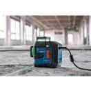 BOSCH Krížový laser 3 x 360° zelený GLL 80-33CG + držiak LB10 + USB-C kábel IP65