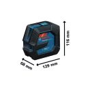 BOSCH Krížový laser (zelený) GLL 20-22 G v ochrannej taške + BT 150 Stojan + laserový cieľ IP65