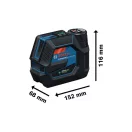 BOSCH Kombinovaný laser na batérie GCL 12V-50-22 CG IP 65 (1 x 2,0 Ah batéria+nabíjačka+RM20 držiak) v L-BOXX 136