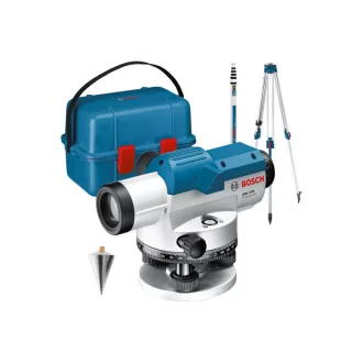   BOSCH Optický nivelák GOL 32 D + statív BT 160 + meracia latka GR 500 IP54