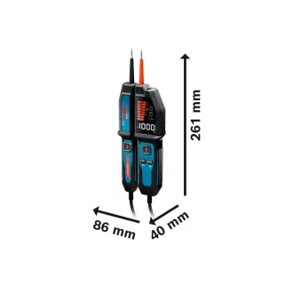   BOSCH EXPERT Napäťový tester s LCD displejom EXVT1000-17 CAT IV 600 V / CAT III 1000 V IP 65