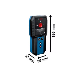   BOSCH Detektor v stene GMS 120-27 v ochrannom puzdre (1 x BA 3,7V 1,0 Ah akumulátor + USB-C kábel) IP54