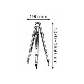   BOSCH statívový laserový stojan 107-165 cm s montážnym závitom 5/8" BT 170 HD