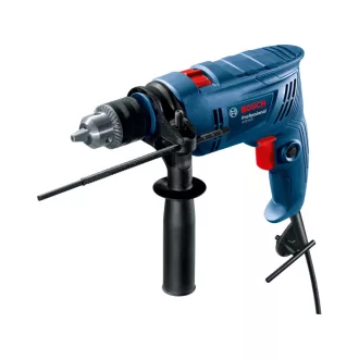   BOSCH Príklepová vŕtačka GSB 600 + 100 dielna sada príslušenstva v kufri / 600 W