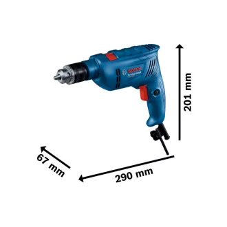   BOSCH Príklepová vŕtačka GSB 600 + 100 dielna sada príslušenstva v kufri / 600 W