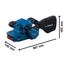 BOSCH Pásová brúska GBS 750 s reguláciou otáčok (75 x 533 mm) / 850 W
