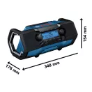 BOSCH Akumulátorové Bluetooth rádio DAB+ GPB18V-3SC 10W IP54 (bez akumulátora a nabíjačky)