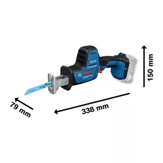   BOSCH Akumulátorová kompaktná prímočará píla GSA 18V-24 s reguláciou otáčok (bez akumulátora a nabíjačky)