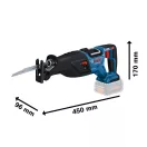 BOSCH Aku priamočiara píla GSA 185-LI v kufri (1 x 5,0 Ah batéria + rýchlonabíjačka)