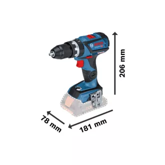   BOSCH Akumulátorová príklepová vŕtačka GSB 18V-60 C v L-Boxx (bez akumulátora + nabíjačky)