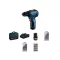BOSCH Aku skrutkovač GSR 12V-30 v taške + sady príslušenstva (2 x 2,0 Ah batéria + rýchlonabíjačka)