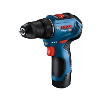   BOSCH Aku skrutkovač GSR 12V-30 v taške + sady príslušenstva (2 x 2,0 Ah batéria + rýchlonabíjačka)