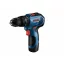 BOSCH Akumulátorová príklepová vŕtačka GSB 12V-30 v kufri (2 x 2,0 Ah batérie + rýchlonabíjačka)