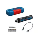 BOSCH GO Akumulátorový skrutkovač (s káblom USB-C) + 8-dielna sada bitov