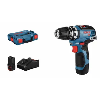   BOSCH Aku skrutkovač GSR 12V-35 FC v L-boxx (2 x 3,0 Ah batérie + rýchlonabíjačka)