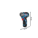 BOSCH Aku skrutkovač GSR 12V-35 FC v L-boxx (2 x 3,0 Ah batérie + rýchlonabíjačka)