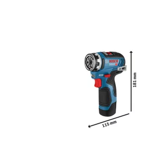   BOSCH Aku skrutkovač GSR 12V-35 FC v L-boxx (2 x 3,0 Ah batérie + rýchlonabíjačka)