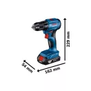 BOSCH Aku skrutkovač GSR 185-LI (2 x 2,0 Ah akumulátor + nabíjačka)