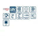 BOSCH Akumulátorový rázový uťahovák 1/2" GDS 18V-450 v PC L-Boxx (bez batérie a nabíjačky)