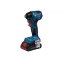 BOSCH Akumulátorový rázový uťahovák GDR 18V-220 C (2 x 5,0 Ah batérie + rýchlonabíjačka + modul)