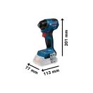 BOSCH Akumulátorový rázový uťahovák GDR 18V-220 C (2 x 5,0 Ah batérie + rýchlonabíjačka + modul)