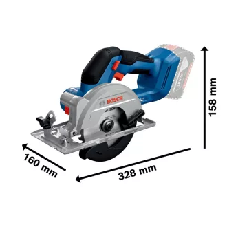   BOSCH Akumulátorová okružná píla 140 mm GKS 18V-51 s mäkkým štartom (bez batérie a nabíjačky)