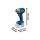 BOSCH Akumulátorový rázový skrutkovač GDS 18V-350 1/2" 350 Nm (bez batérie a nabíjačky)