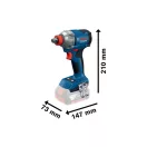 BOSCH Akumulátorový impaktný skrutkovač GDX 18V-285 1/4" & 1/2" (bez akumulátora a nabíjačky) 285 / 500 Nm