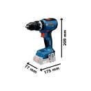 BOSCH Akumulátorový vŕtací skrutkovač GSB 18V-65 (bez batérie a nabíjačky)