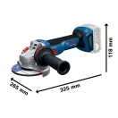 BOSCH Akumulátorový uhlový brúska 125 mm GWS 18V-11 (bez batérie a nabíjačky)