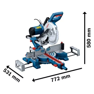 BOSCH Pokosová a pokosová píla GCM 254 D / 1800 W