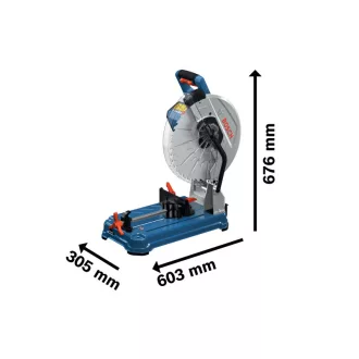   BOSCH Akumulátorová stolná píla na suché rezanie kovu GCD 18V-355 (bez akumulátora a nabíjačky)