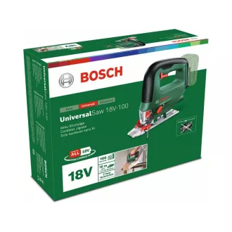   BOSCH Akumulátorová priamočiara píla UniversalSaw 18V-100 so strmeňovou rukoväťou (bez akumulátora a nabíjačky)
