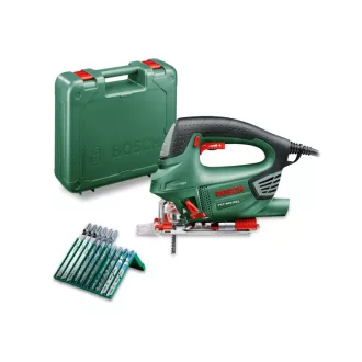   Priamočiara píla BOSCH PST 900 PEL v kufri so strmeňovou rukoväťou / 620 W + 10-dielny pílový kotúč vr.