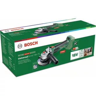   BOSCH Akumulátorová uhlová brúska 115 mm UniversalGrind 18V-75 (bez akumulátora a nabíjačky)