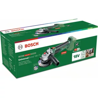   BOSCH Akumulátorová uhlová brúska 125 mm UniversalGrind 18V-75 (bez akumulátora a nabíjačky)
