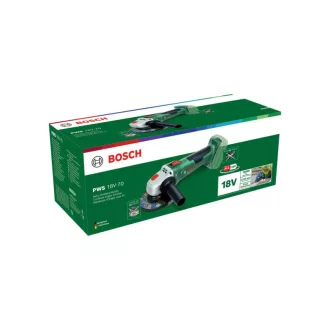  BOSCH Akumulátorová uhlová brúčka 125 mm PWS 18V-70 s jemným štartom (bez akumulátora a nabíjačky)