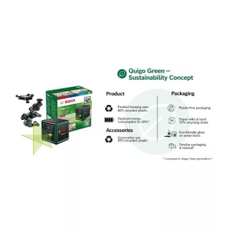   BOSCH Cross line nivelačný laser (zelený) Quigo Green Polaris