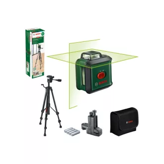  BOSCH Krížový líniový nivelátor 360° (zelený) UniLevel 360 + tripod + MM3 univerzálny držiak