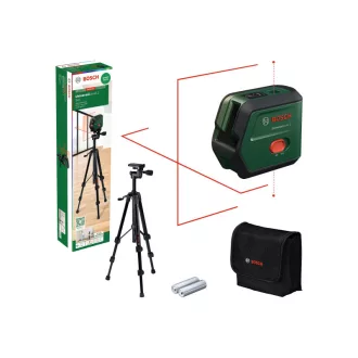BOSCH Červený krížový laser UniLevel 2 + statív