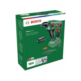  BOSCH Akumulátorová vŕtačka s príklepom Uneo Maxx (bez akumulátora a nabíjačky)